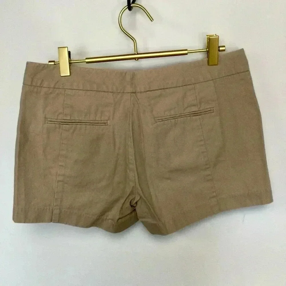 Gap Womens Size 2 Short Shorts Tan Khaki Pockets‎ Low Rise 100% Cotton
